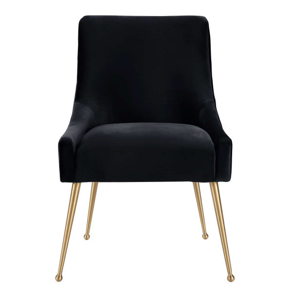 Beatrix Black Velvet Side Chair - Be Bold Furniture