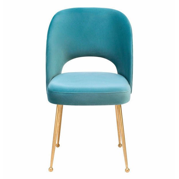 Swell Sea Blue Velvet Chair - Be Bold Furniture