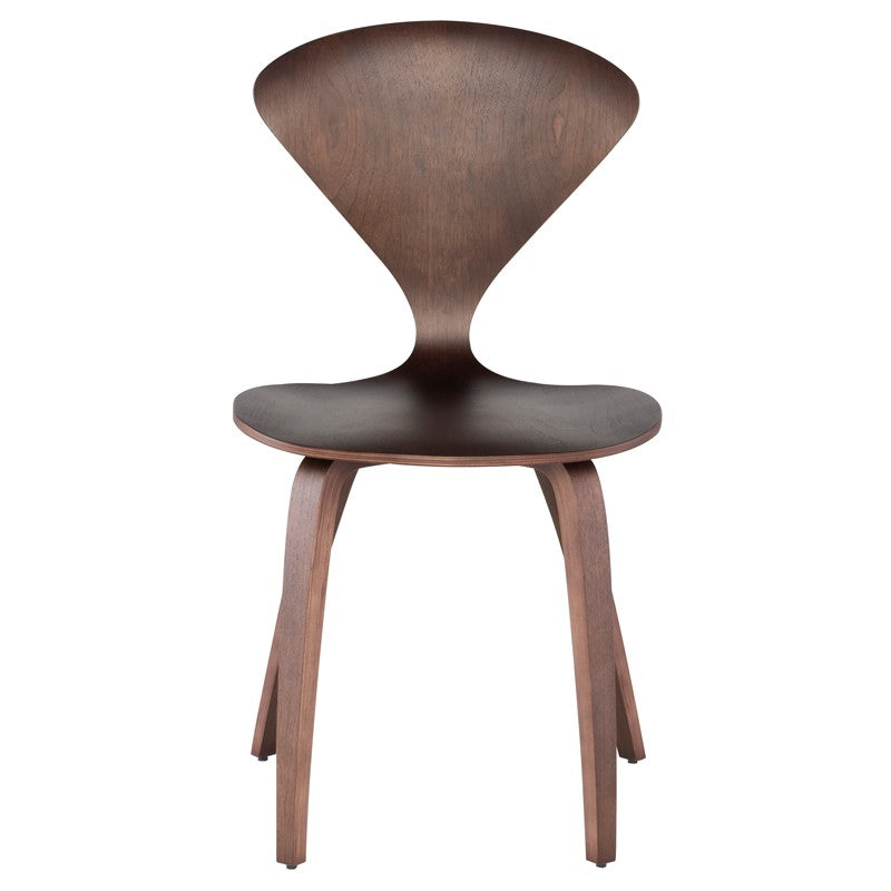 Satine Dining Chair Walnut Veneer/Walnut Stained Veneer 17.3″ - Be Bold Furniture
