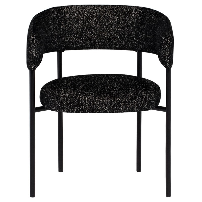 Cassia Dinin Chair Salt And Pepper/Matte Black 23.3″ - Be Bold Furniture