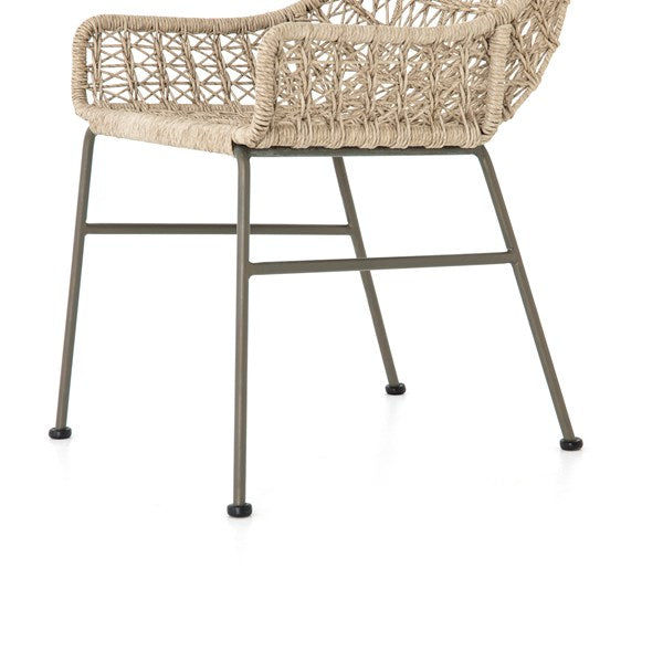 Bandera Outdoor Woven Dining Chair Vintage White - Be Bold Furniture