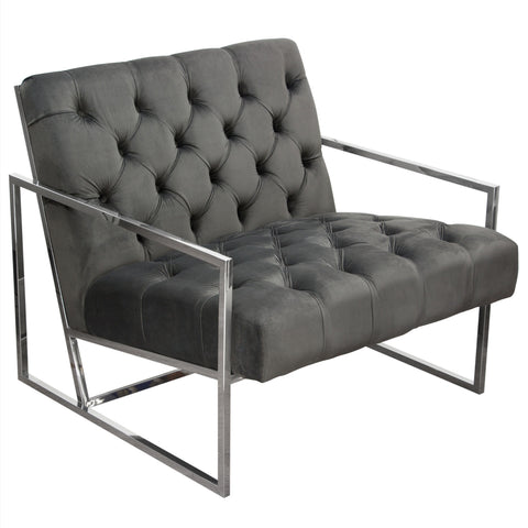 Luxe Accent Chair, Dusk Grey - Be Bold Furniture