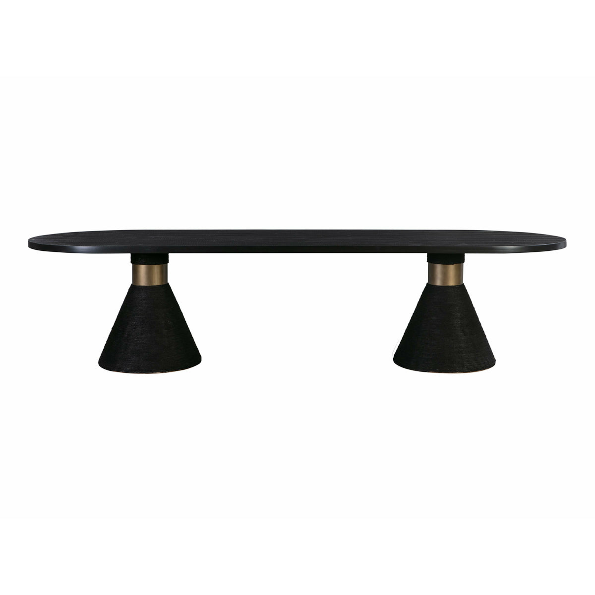 Rishi Black Rope Oval Table - Be Bold Furniture