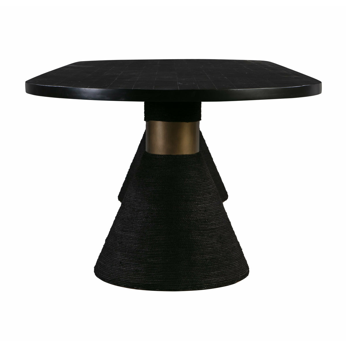 Rishi Black Rope Oval Table - Be Bold Furniture