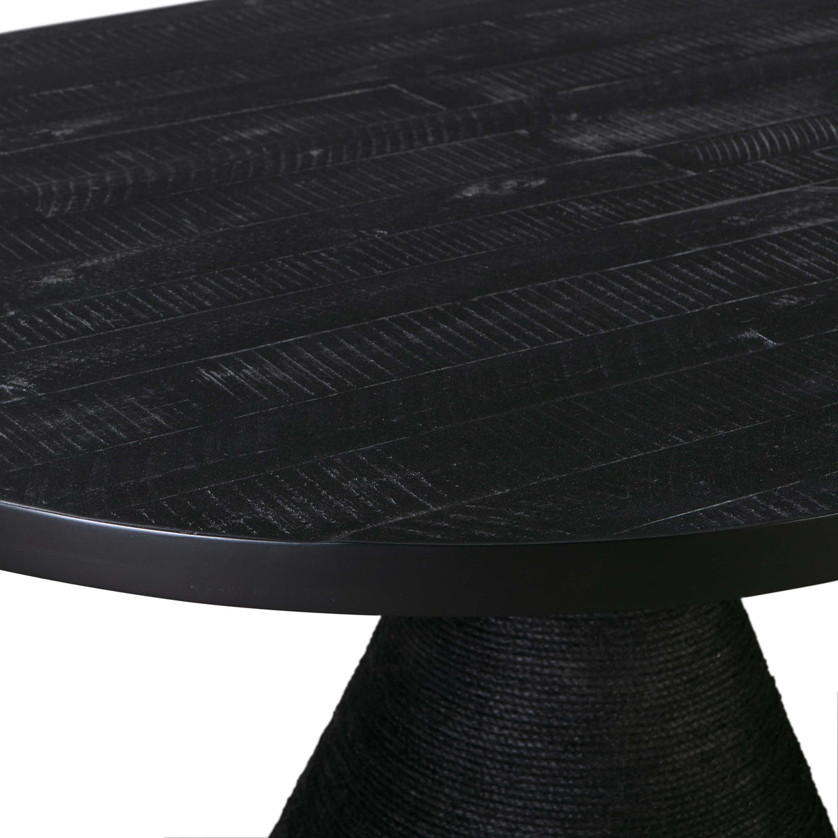 Rishi Black Rope Oval Table - Be Bold Furniture