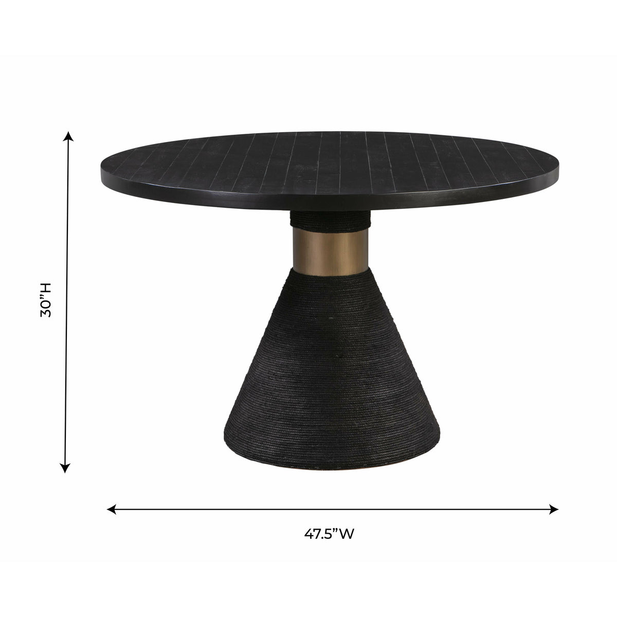 Rishi Black Rope Round Table - Be Bold Furniture