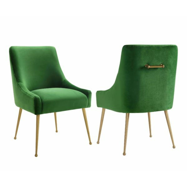 Beatrix Green Velvet Side Chair - Be Bold Furniture