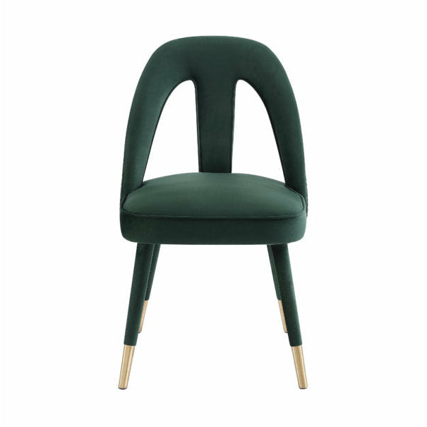 Petra Forest Green Velvet Side Chair - Be Bold Furniture