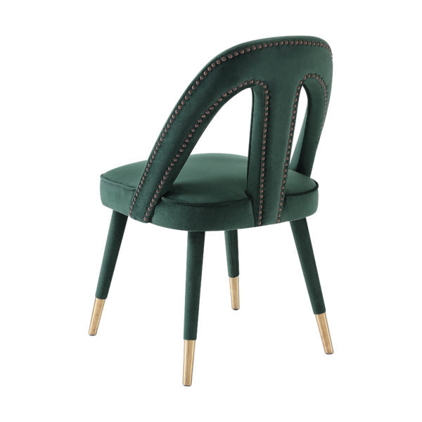 Petra Forest Green Velvet Side Chair - Be Bold Furniture