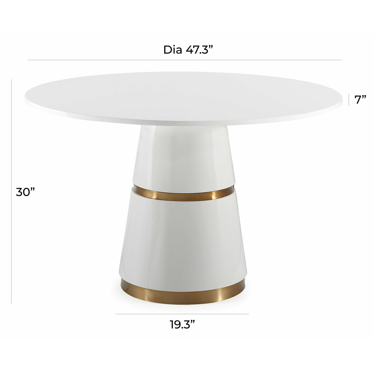 Rosa Dining Table White - Be Bold Furniture