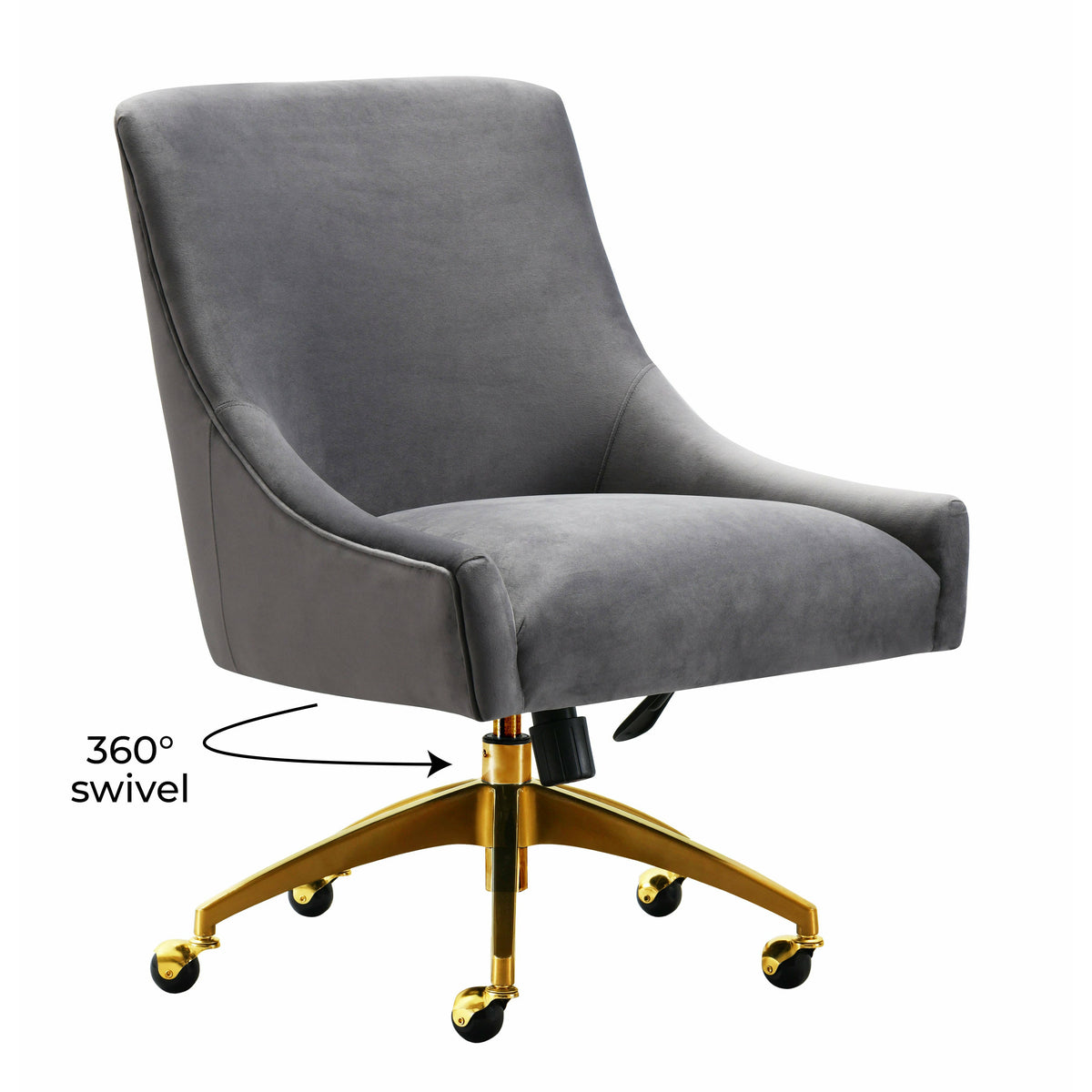 Beatrix Grey Office Swivel Chair - Be Bold Furniture