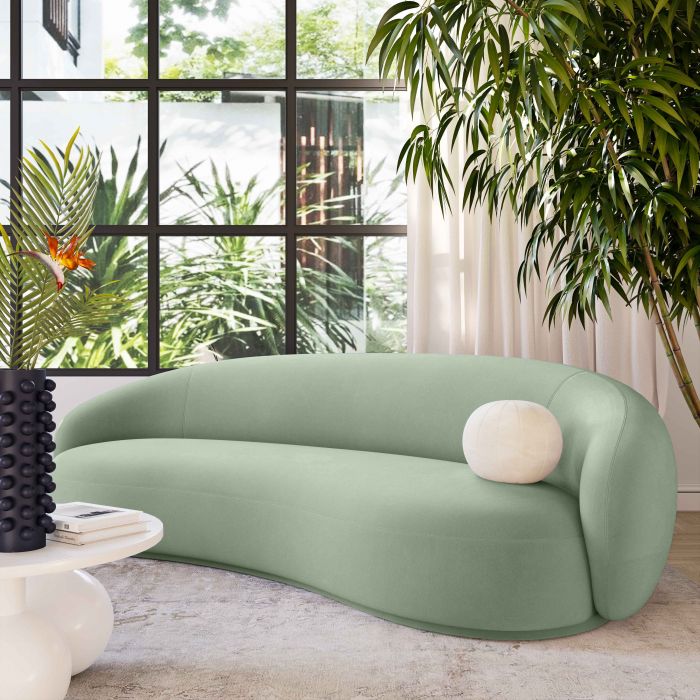 Kendall Moss Green Velvet Sofa - Be Bold Furniture