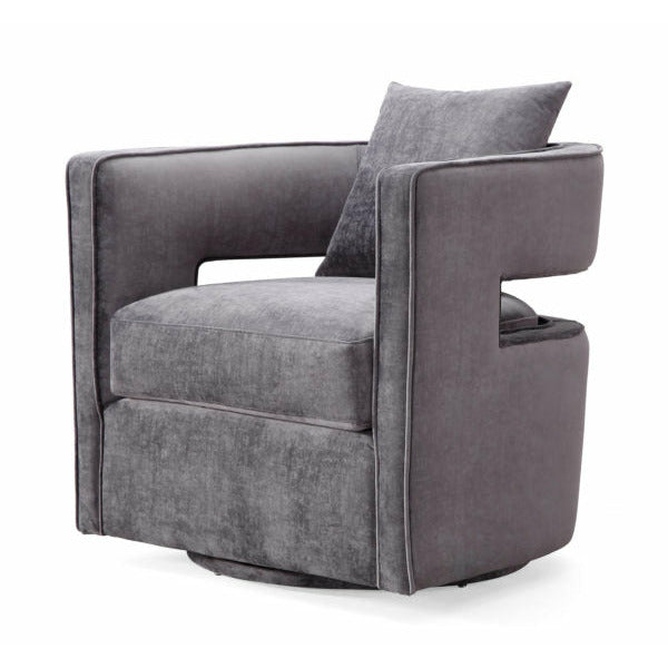 Kennedy Grey Swivel Chair - Be Bold Furniture