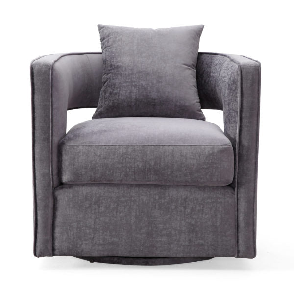 Kennedy Grey Swivel Chair - Be Bold Furniture