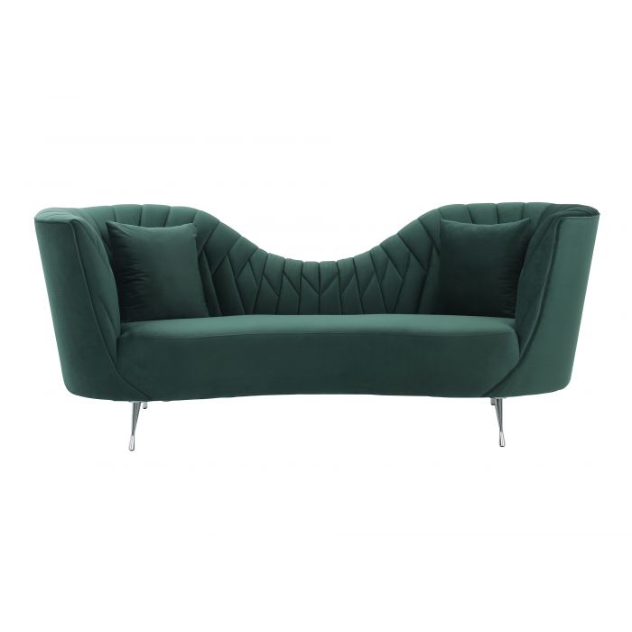 Eva Forest Green Velvet Sofa - Be Bold Furniture