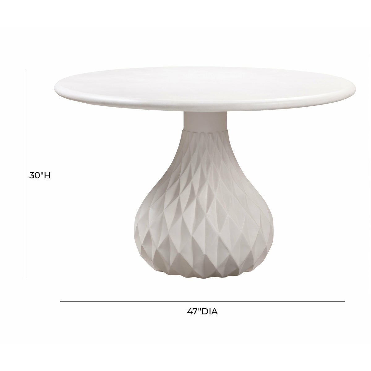 Tulum Ivory Concrete Dining Table - Be Bold Furniture