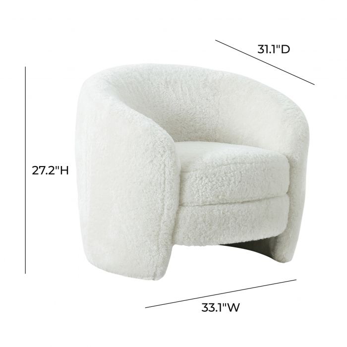 Dakota Faux Shearling Armchair - Be Bold Furniture