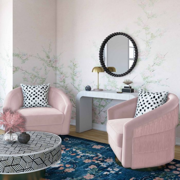 Flapper Blush Swivel Chair - Be Bold Furniture