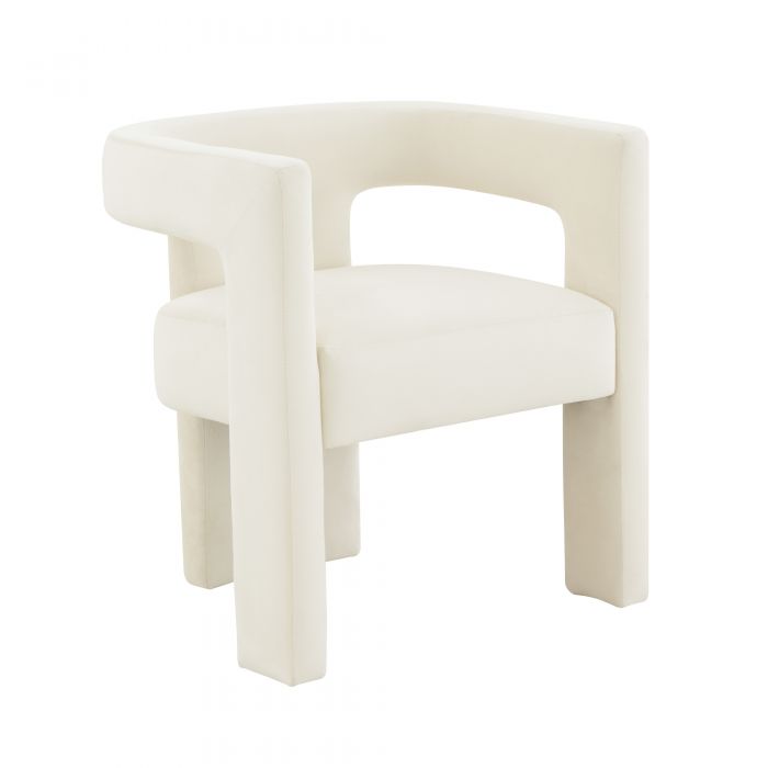 Sloane Cream Velvet Chair - Be Bold Furniture