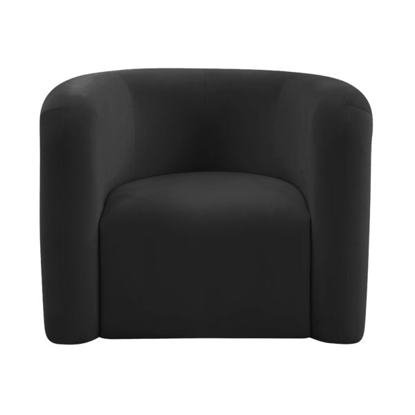 Curves Black Velvet Lounge Chair - Be Bold Furniture