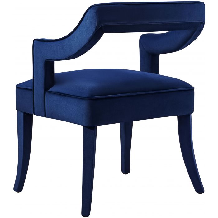 Tiffany Navy Velvet Chair - Be Bold Furniture