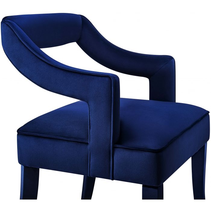 Tiffany Navy Velvet Chair - Be Bold Furniture