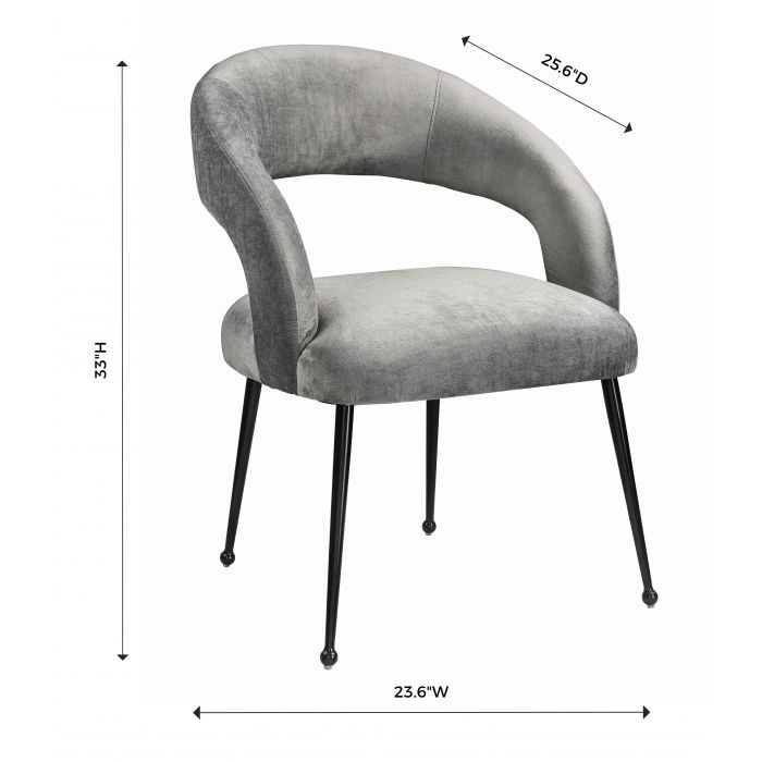 Rocco Slub Grey Dining Chair - Be Bold Furniture