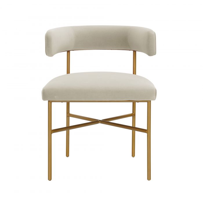 Kim Performance Velvet Chair in Cream - Be Bold Furniture