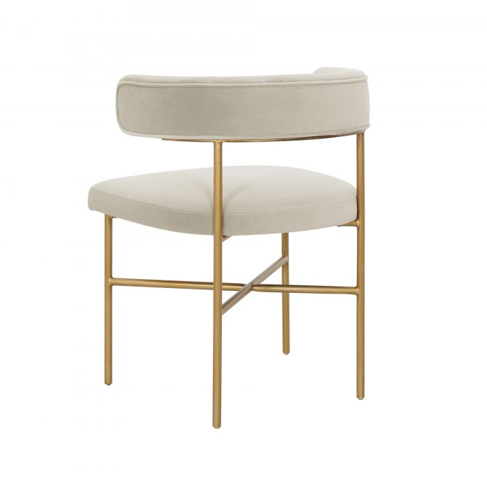 Kim Performance Velvet Chair in Cream - Be Bold Furniture