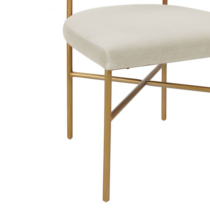 Kim Performance Velvet Chair in Cream - Be Bold Furniture